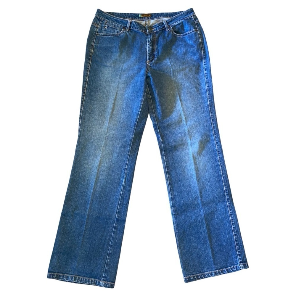 Wrangler Aura Womens Sz 14p/Tal Faded Bootcut Mid Rise Denim EUC